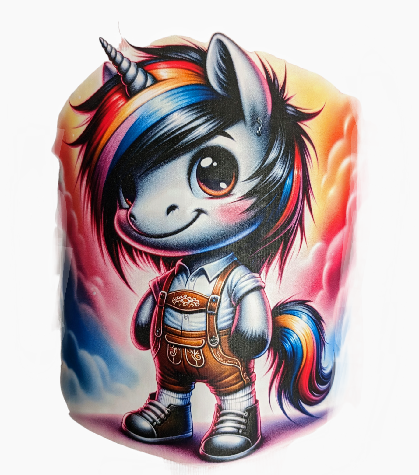 Bügelbild Einhorn in Lederhosen #6 Fylou's Style