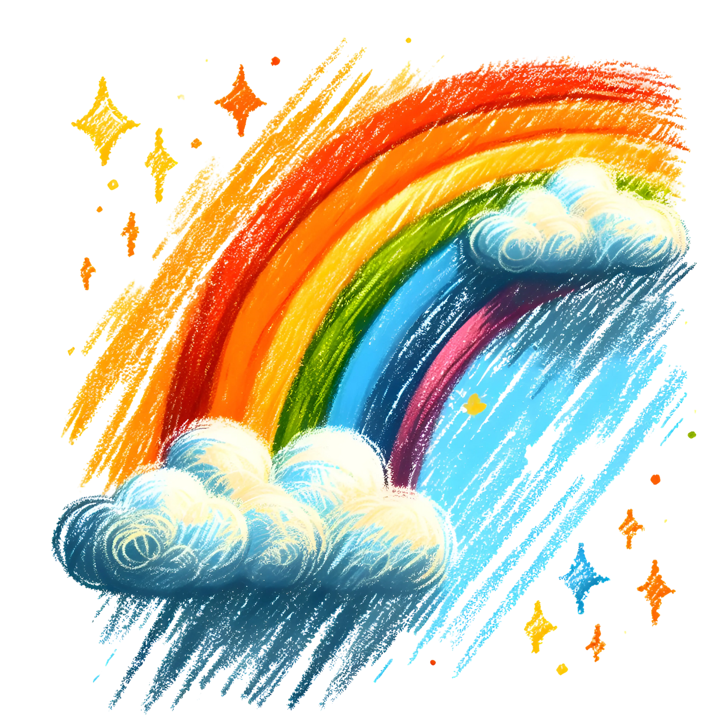 Bügelbild Watercolor Regenbogen Fylou's Style