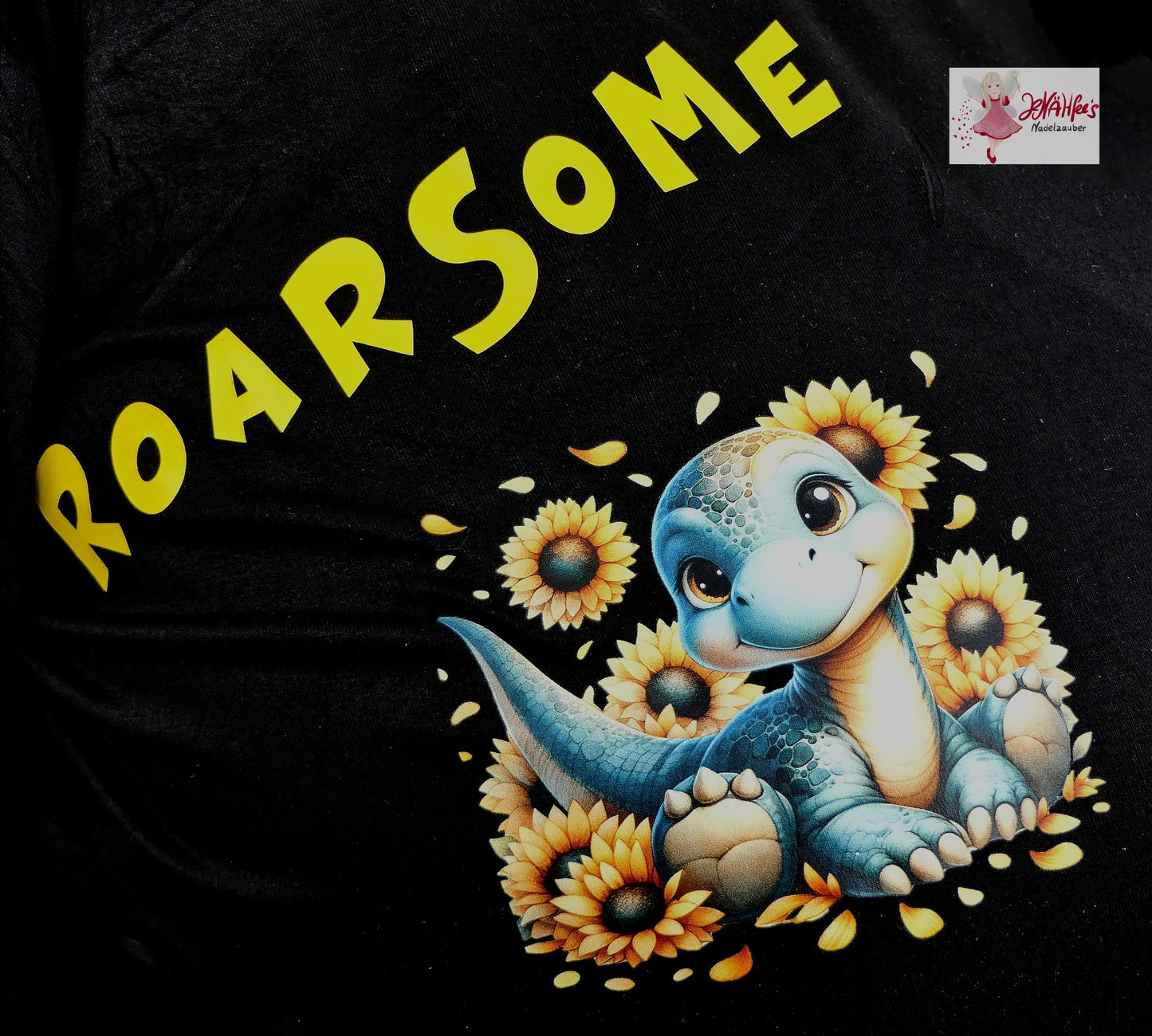 Bügelbild Sonnenblumen Dinosaurier #5 Fylou's Style