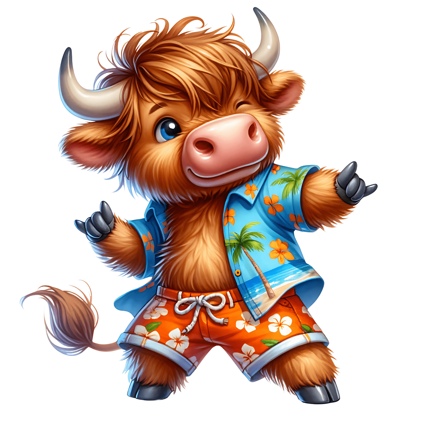 Bügelbild Sommer Highland Boy Fylou's Style