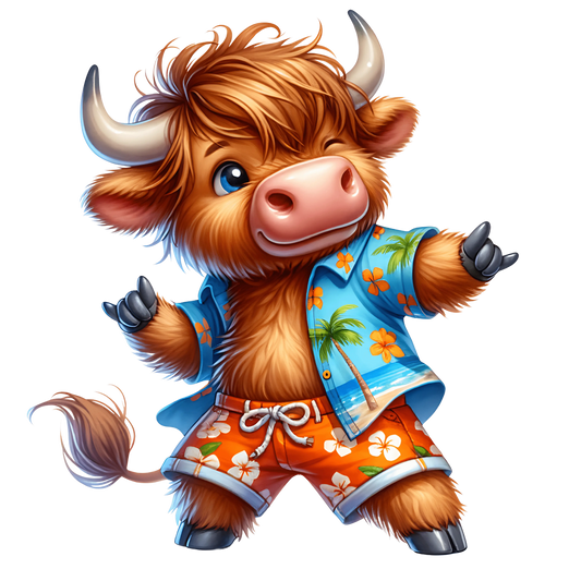 Bügelbild Sommer Highland  Boy Fylou's Style