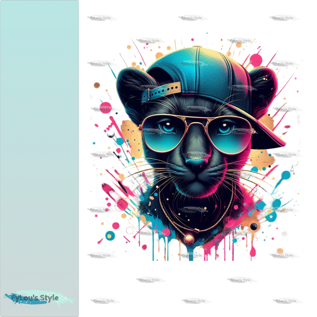 Bügelbild cool Panther Splash Fylou's Style