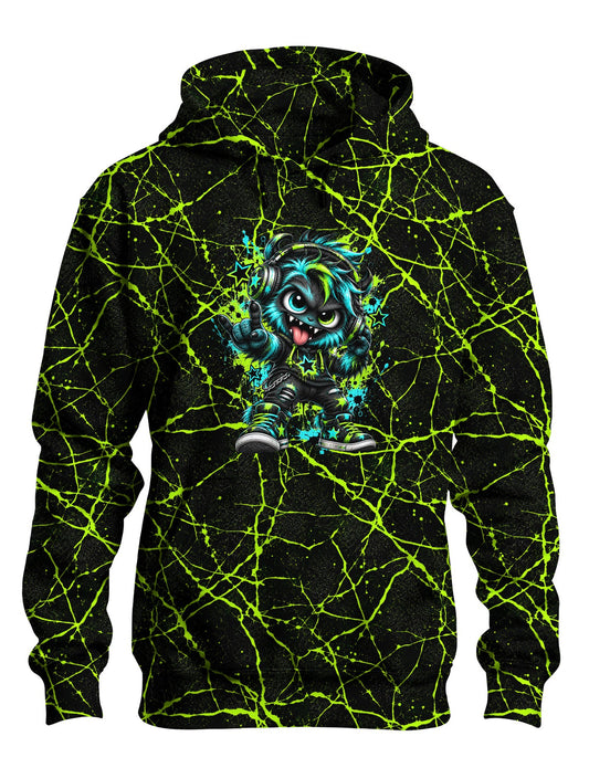 Vorbestellung Chaos Energy - Cracks Neon Grün Bio French Terry Überbreite