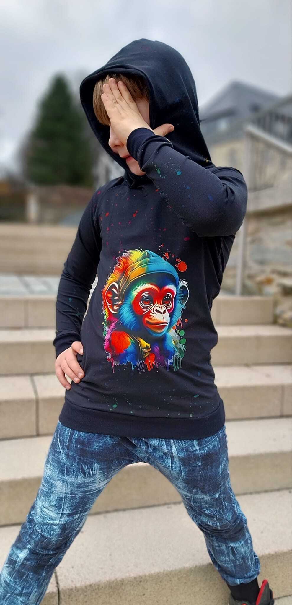 Bügelbild Colorful Monkey Fylou's Style