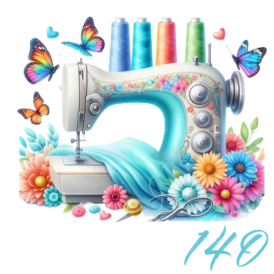 Bügelbild Größenlabel Nähmaschine #5 Fylou's Style