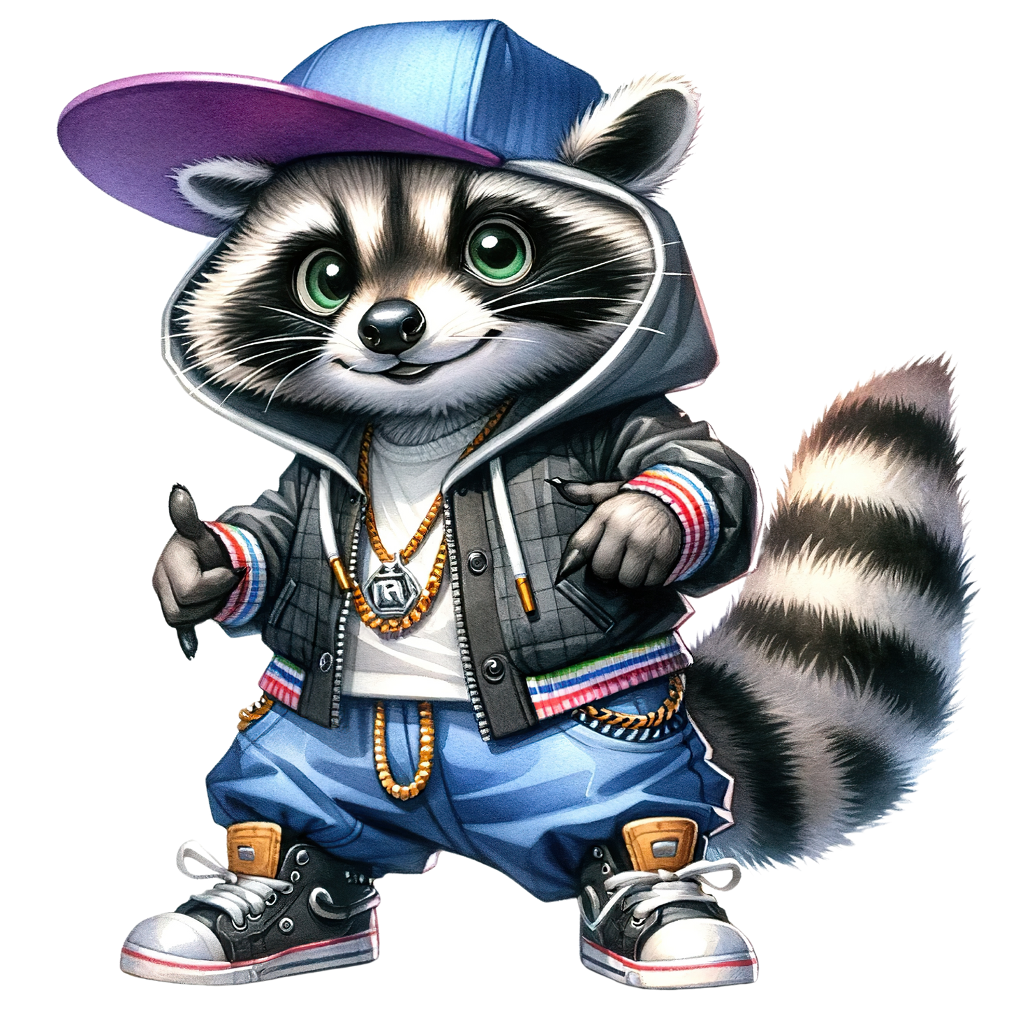Bügelbild cool Racoon #21 Fylou's Style