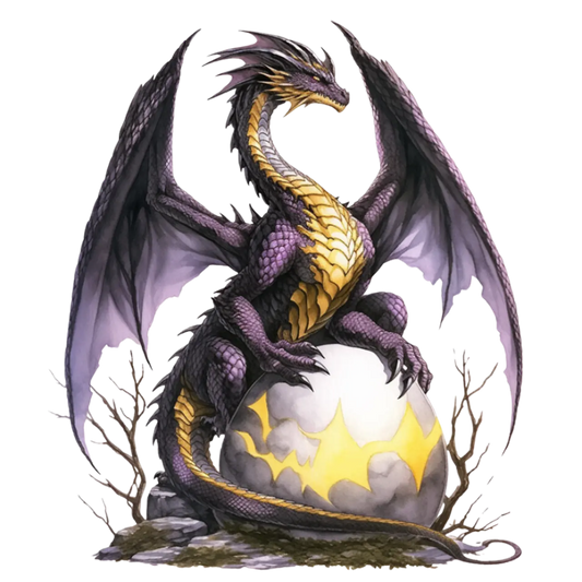 Bügelbild Schwarzer Drache #2 Fylou's Style