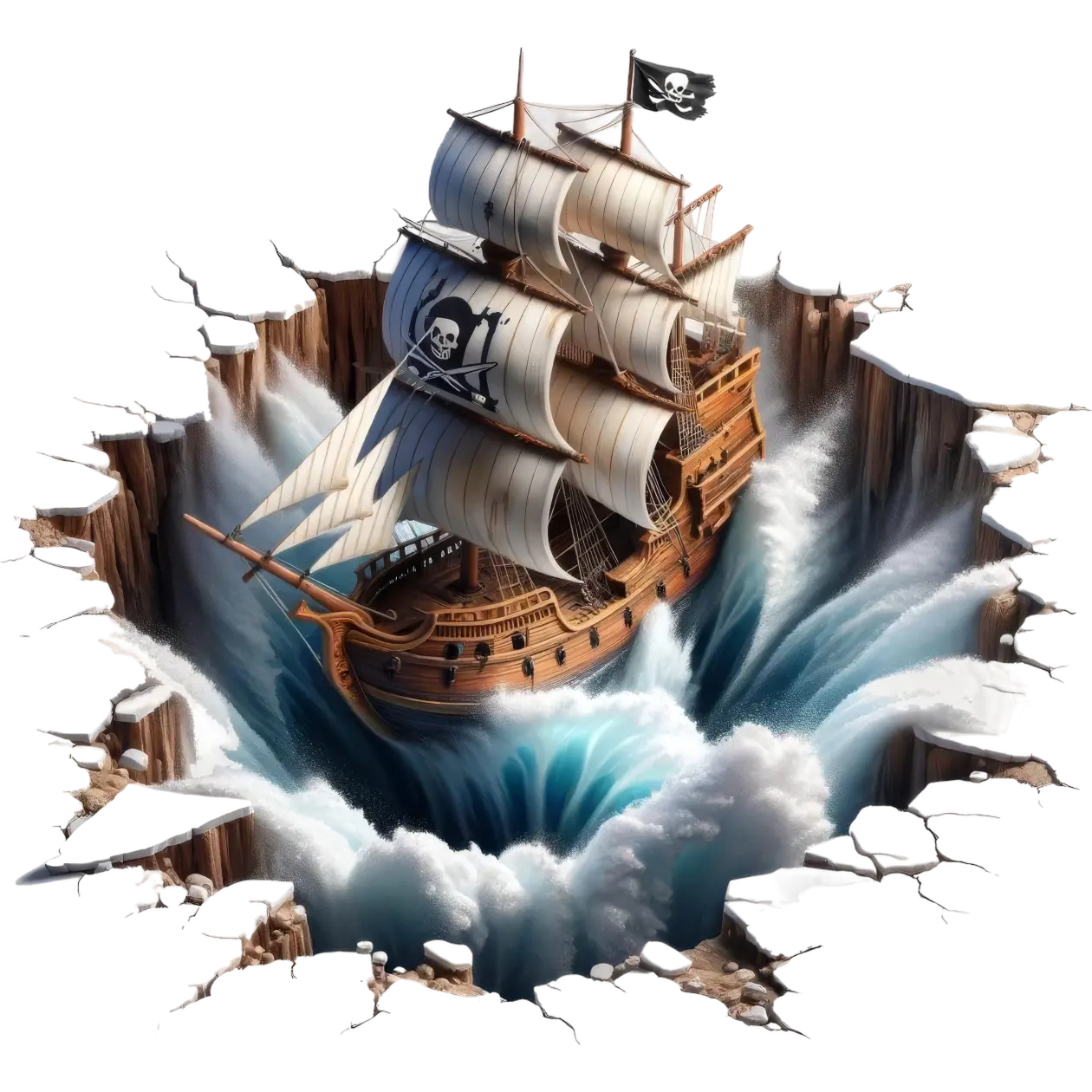 Bügelbild 3D Schiff #7 Fylou's Style