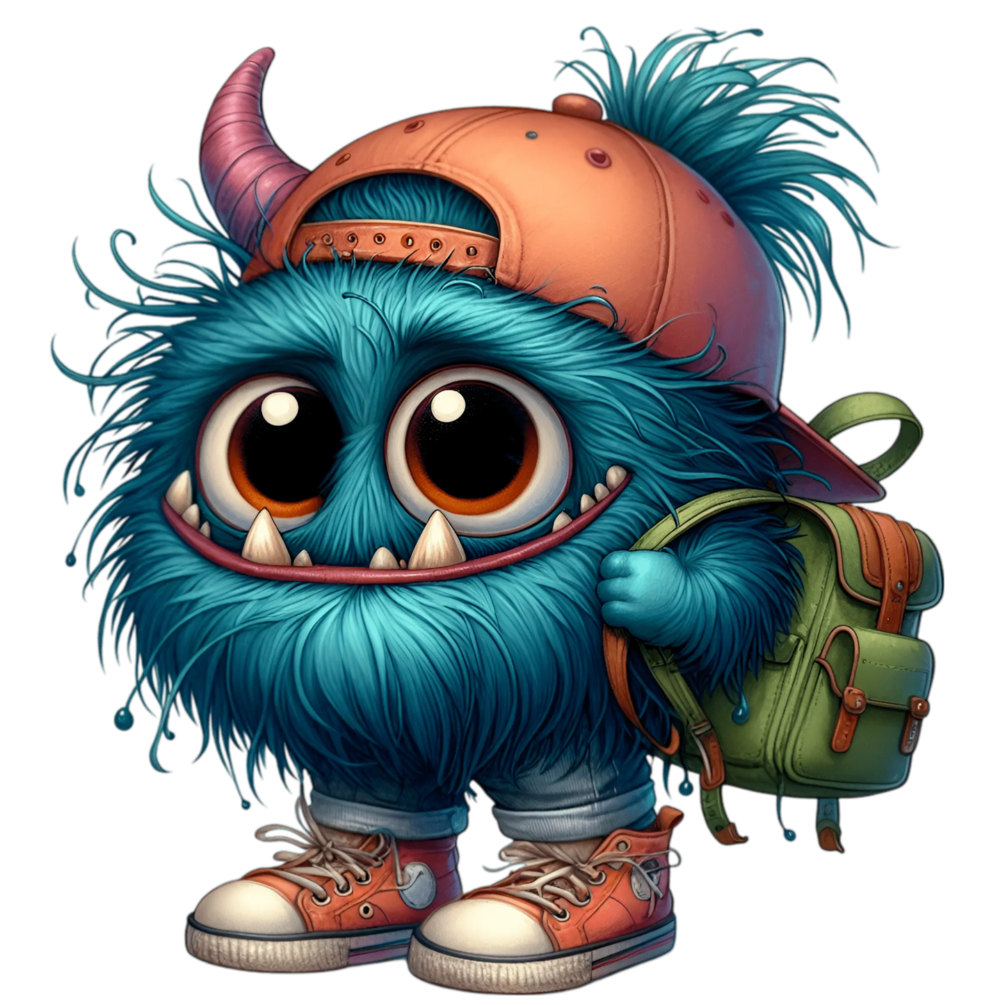Bügelbild Monster geht zur Schule #1 Fylou's Style