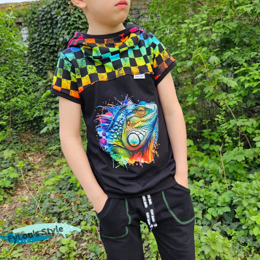 Bügelbild Leguan Colorful Fylou's Style