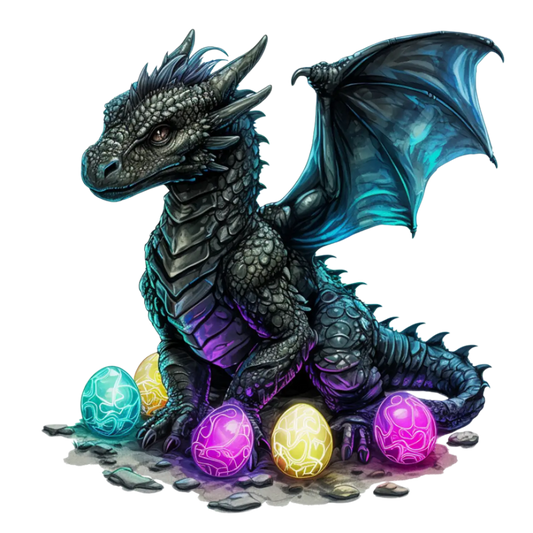 Bügelbild Schwarzer Drache #10 Fylou's Style