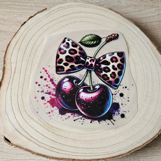 Bügelbild Leopard Kirsche Fylou's Style