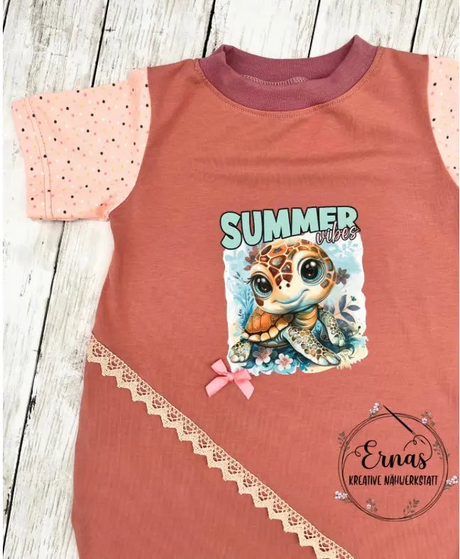 Bügelbild Summer Vibes Schildkröte Fylou's Style