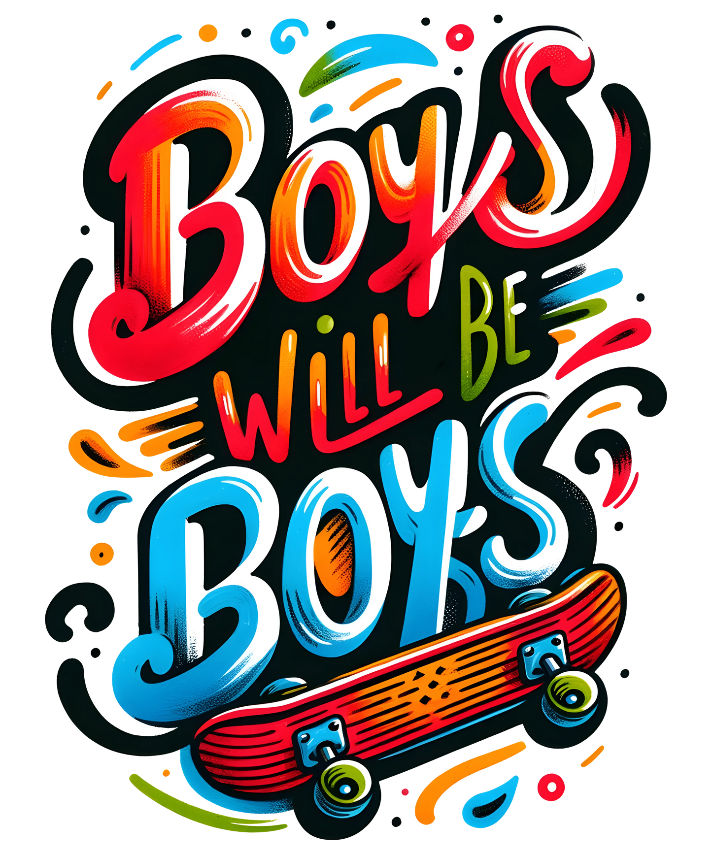 Bügelbild BOYS WILL BE BOYS Fylou's Style