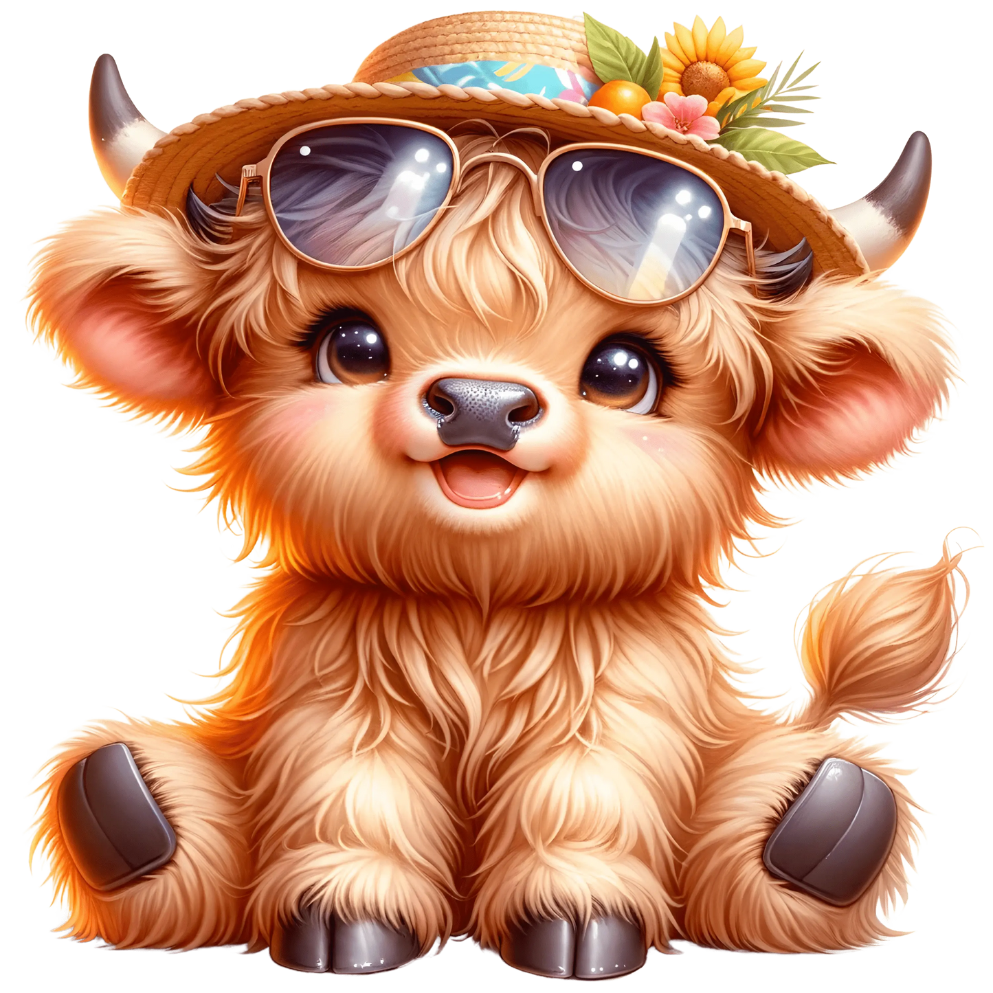 Bügelbild Summer Highland Kuh #12 Fylou's Style