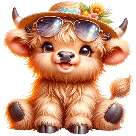 Bügelbild Summer Highland Kuh #12 Fylou's Style