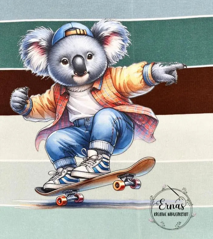 Bügelbild Skateboarder Koala #2 Fylou's Style