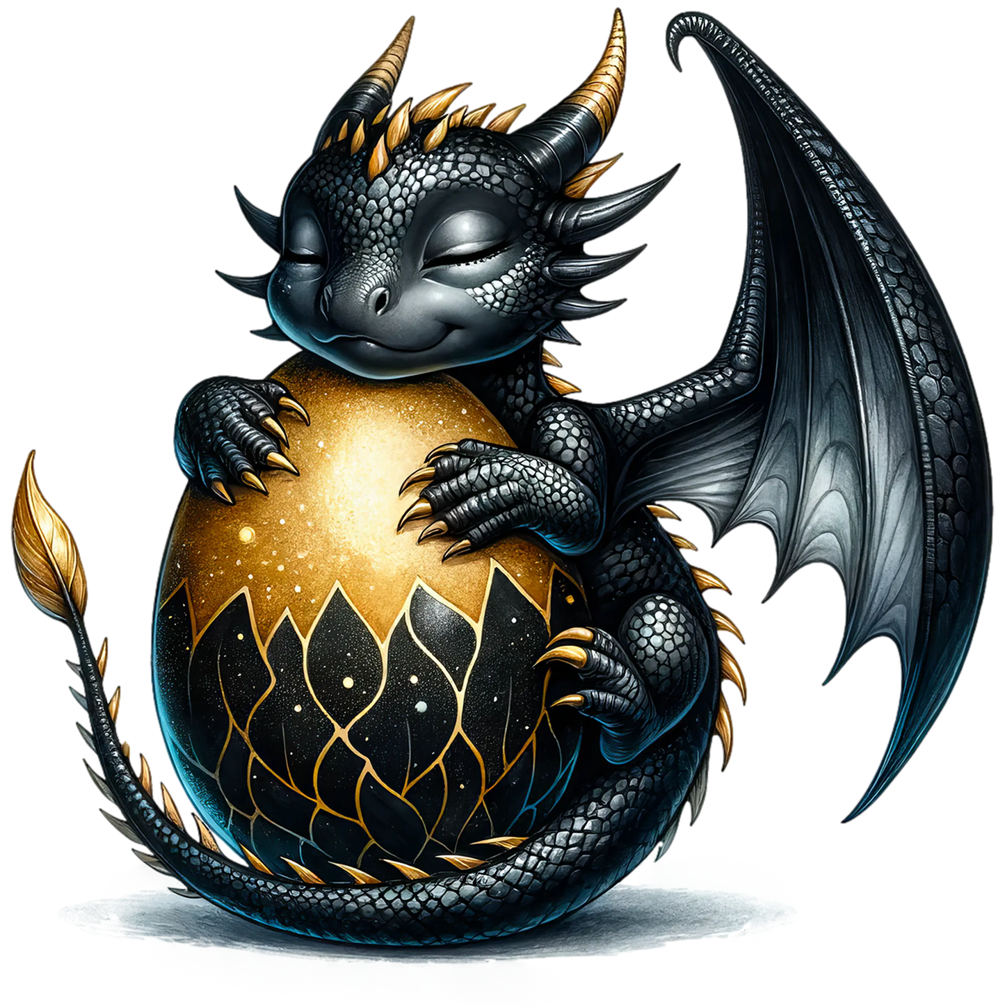 Bügelbild Black&Gold Drache #9 - Fylou's Style