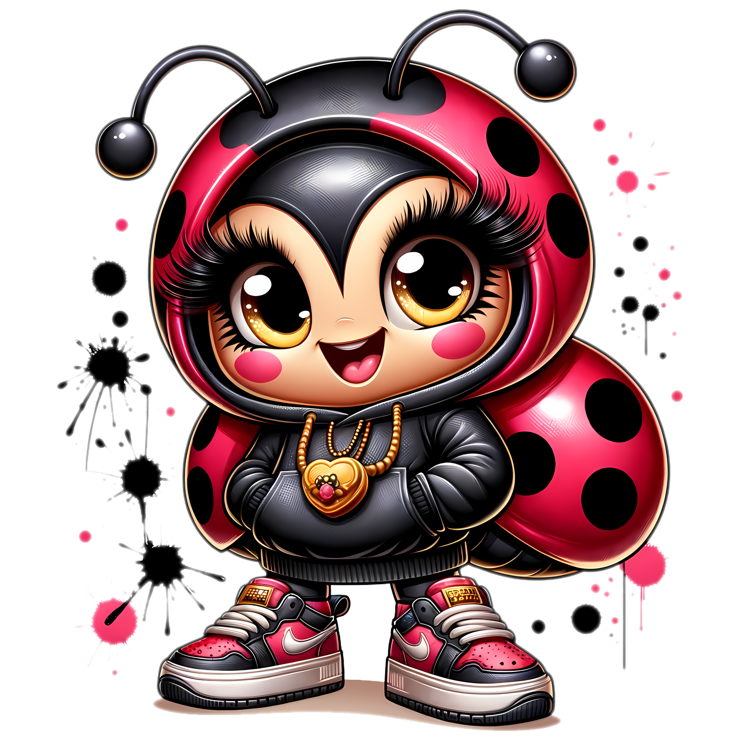 Bügelbild Streetwear Grafitti Ladybug #4 Fylou's Style