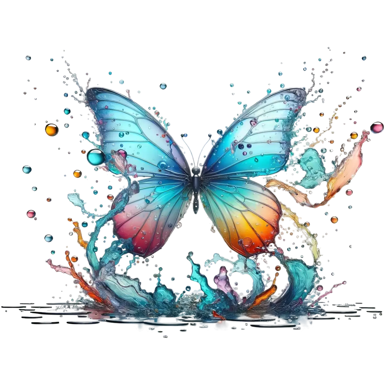 Bügelbild 3D Schmetterling #5 Fylou's Style