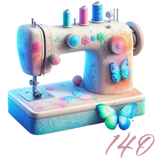 Bügelbild Größenlabel Nähmaschine #3 Fylou's Style