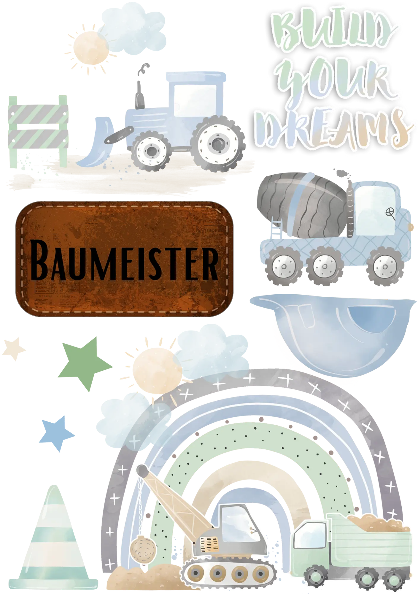 Bügelbild Bogen Baumeister - Fylou's Style