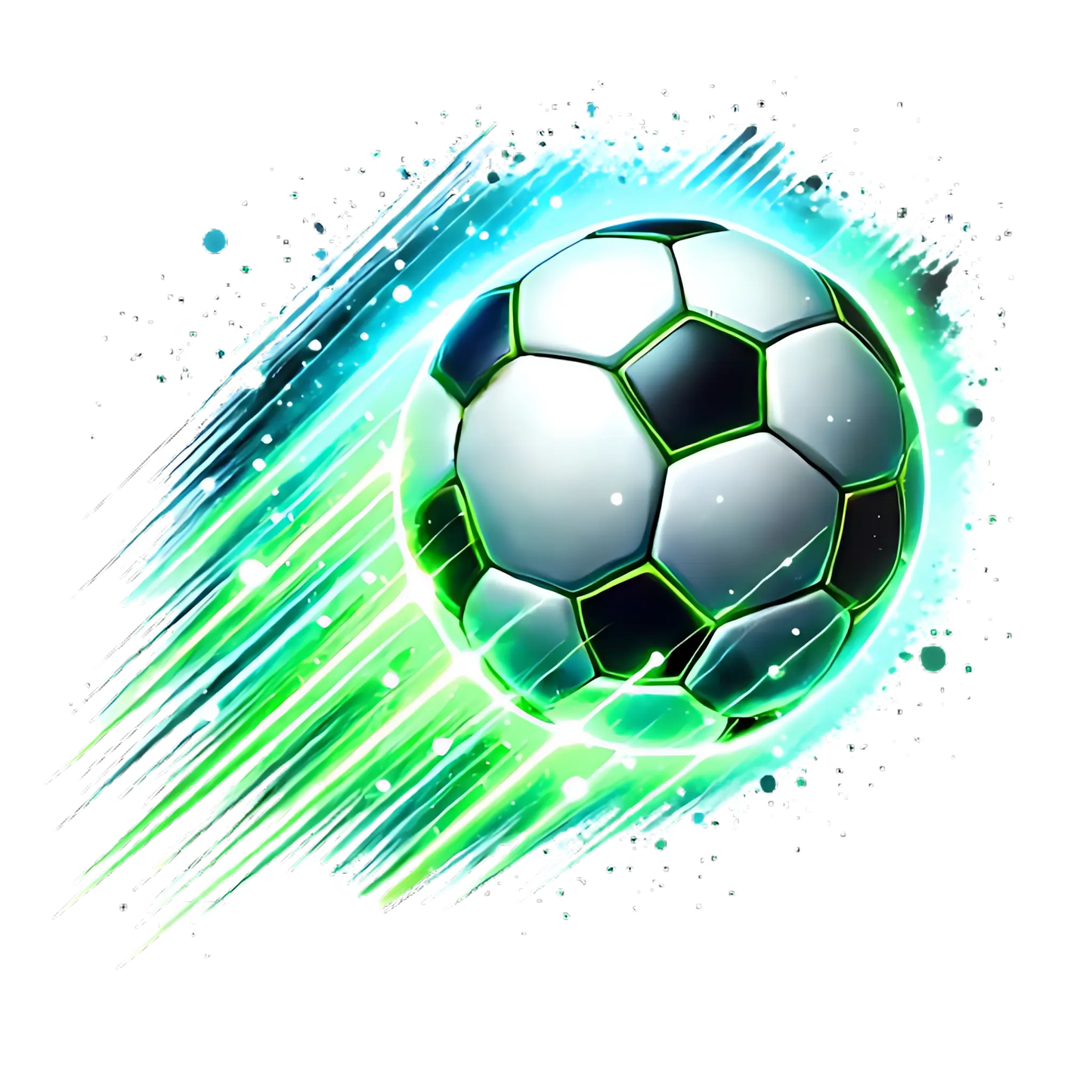 Bügelbild Neon Fussball #6 - Fylou's Style