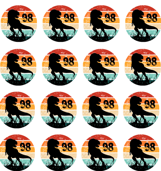 Bügelbild Größenlabel Dino Silhouette #1 Fylou's Style