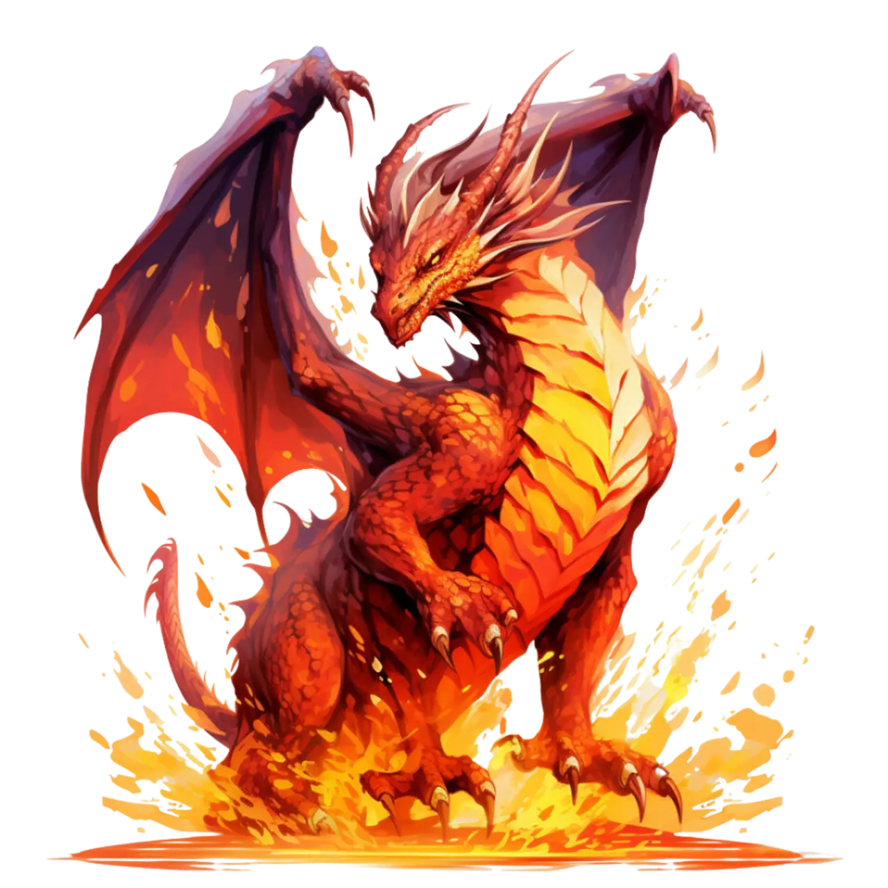 Bügelbild Feuer Drache #5 Fylou's Style