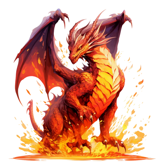 Bügelbild Feuer Drache #5 Fylou's Style