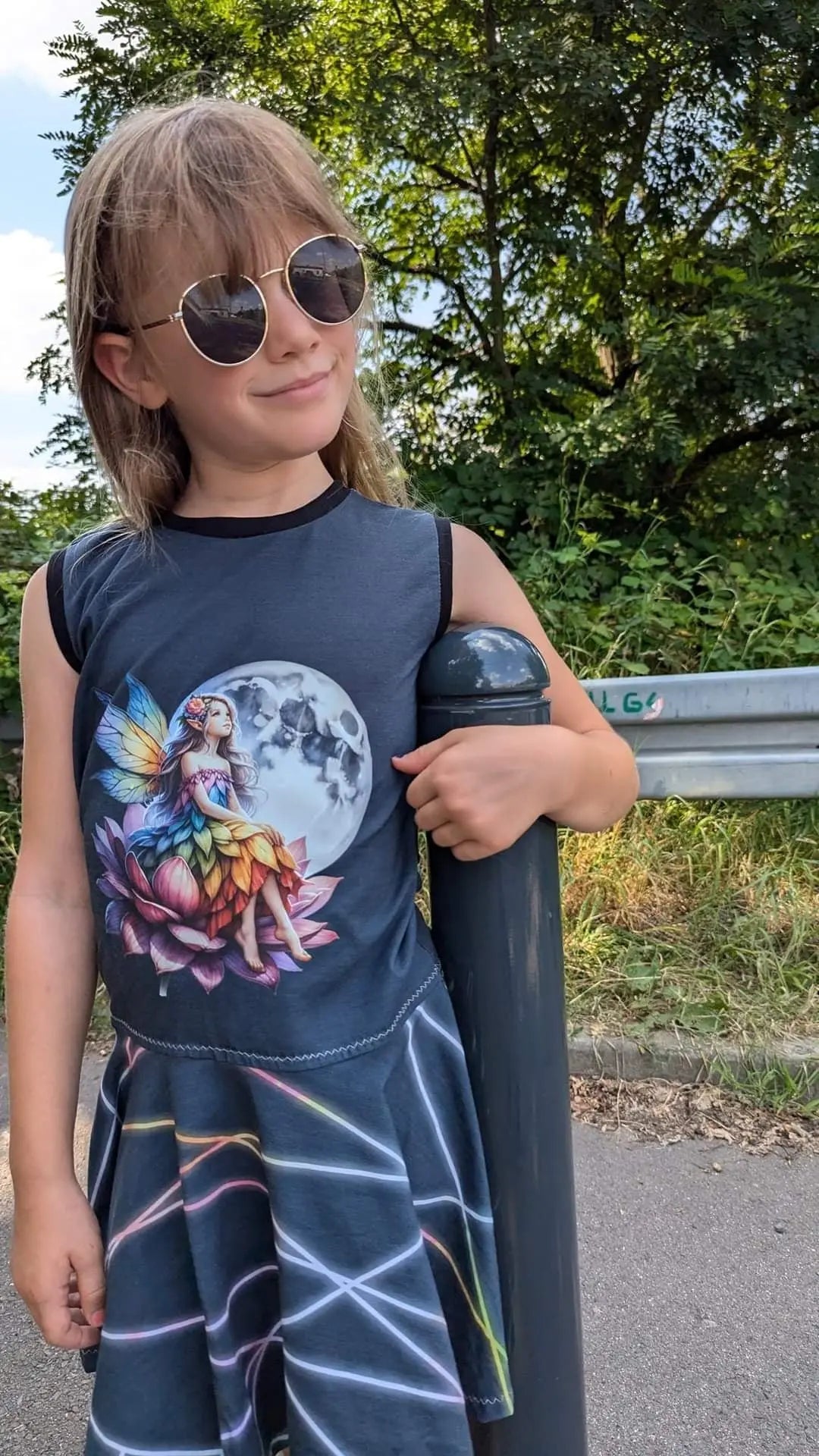 Bügelbild Regenbogen Fee mit Mond Fylou's Style