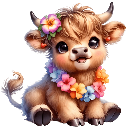 Bügelbild Summer Highland Kuh #17 Fylou's Style