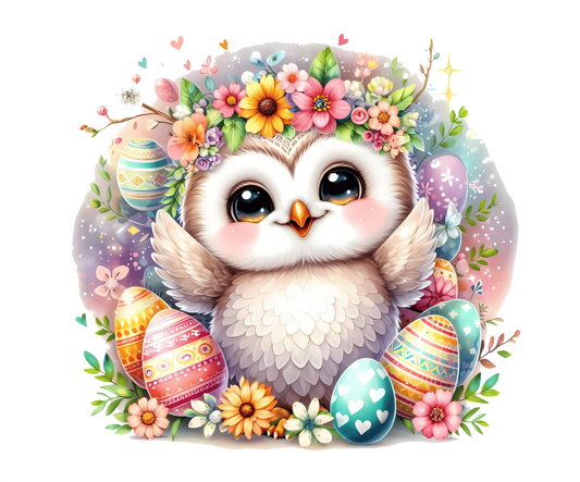 Bügelbild Eule Ostern Fylou's Style
