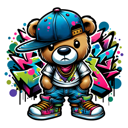 Bügelbild Grafitti TeddyBear Fylou's Style