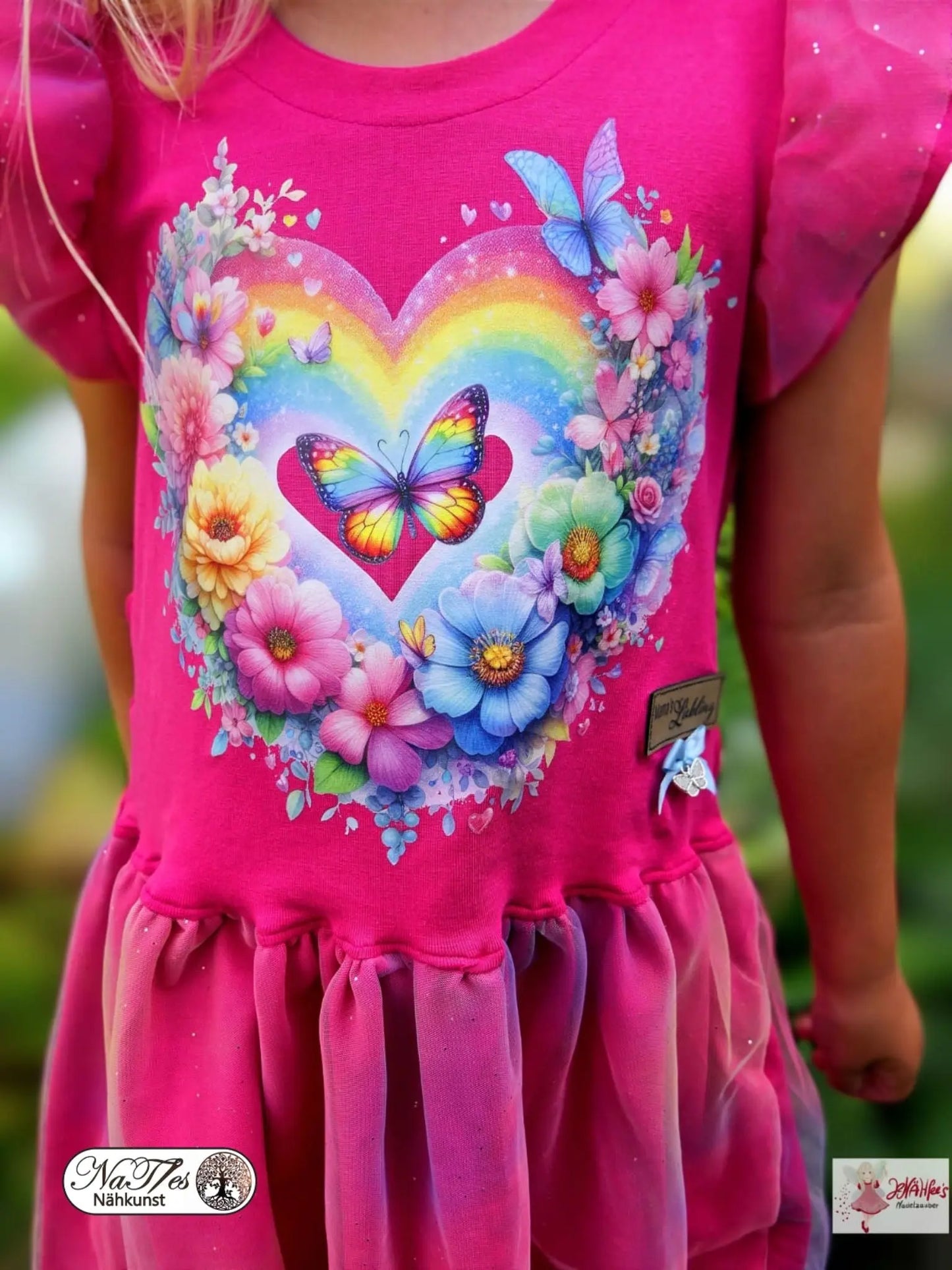 Bügelbild Glitzer Regenbogen Schmetterling #3 Fylou's Style