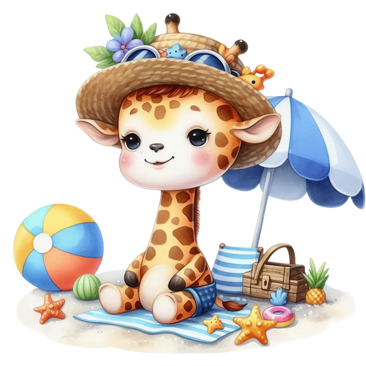 Bügelbild Strand Giraffe Fylou's Style