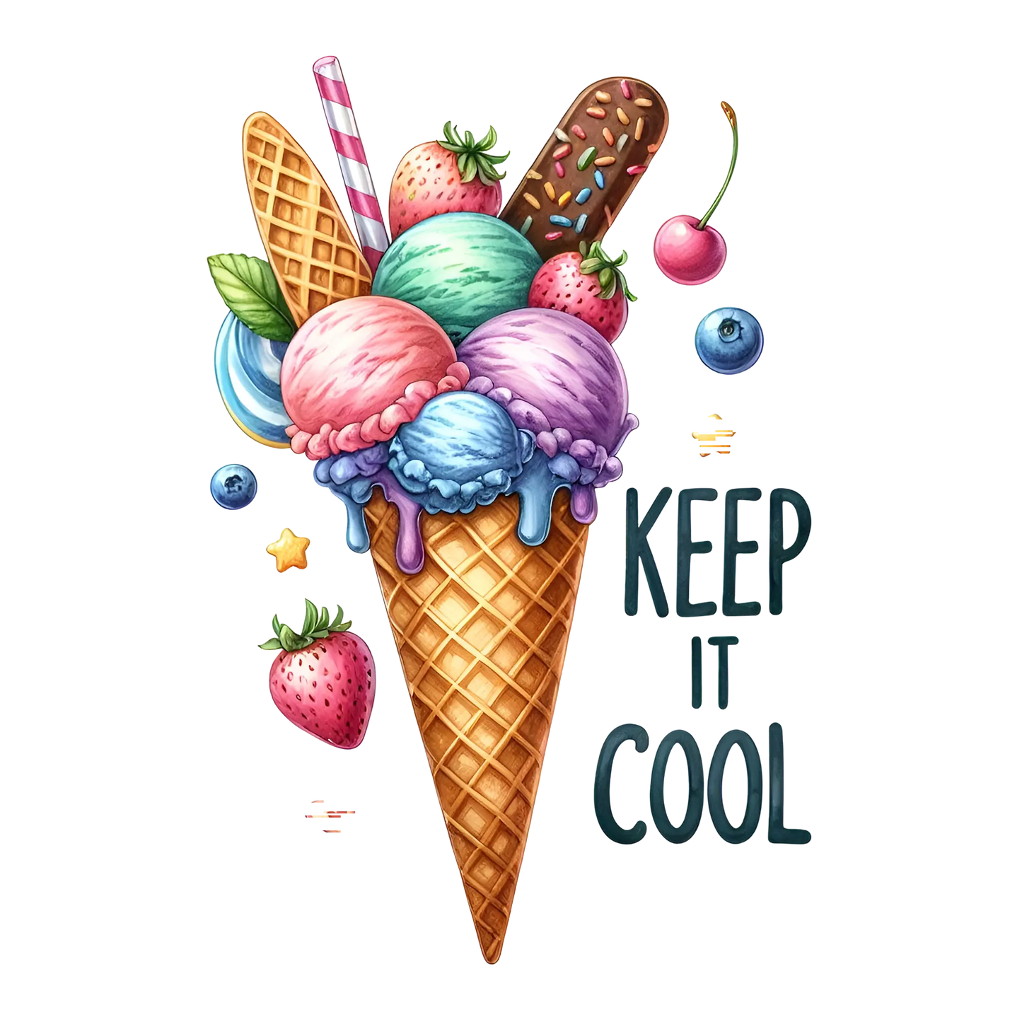 Bügelbild Keep it Cool Eis Fylou's Style