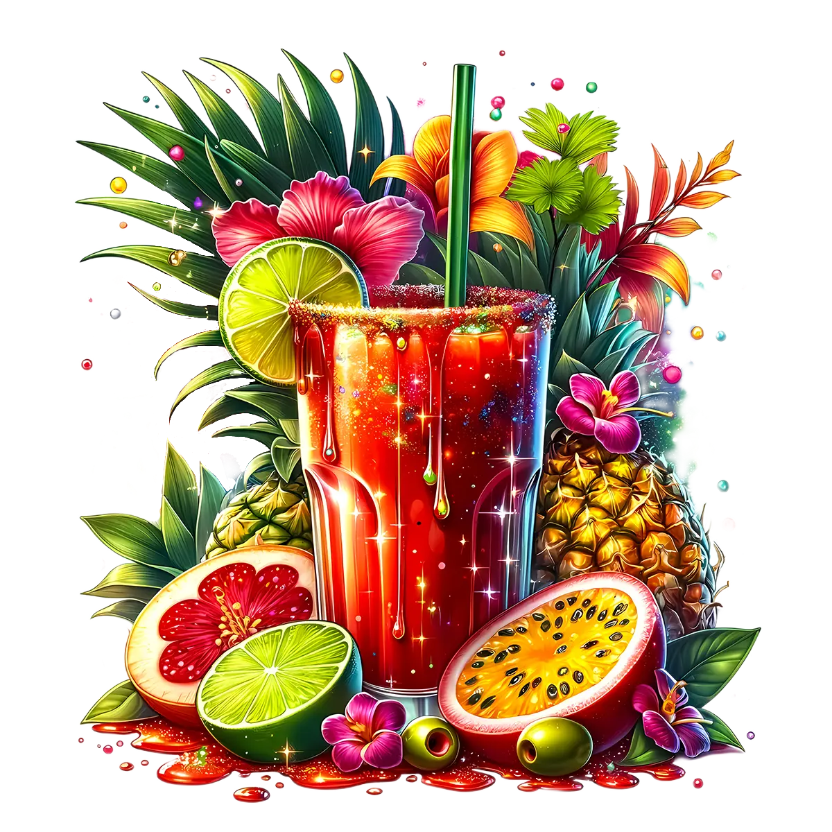 Bügelbild Tropical Cocktail #30 Fylou's Style