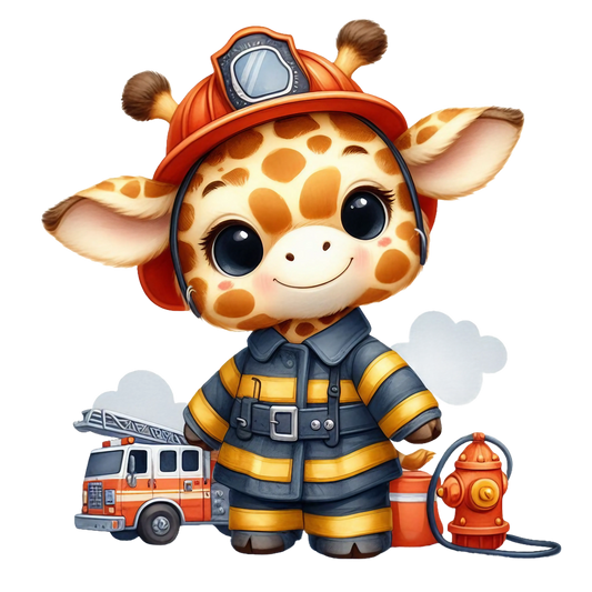 Bügelbild Giraffe Feuerwehr #8 Fylou's Style