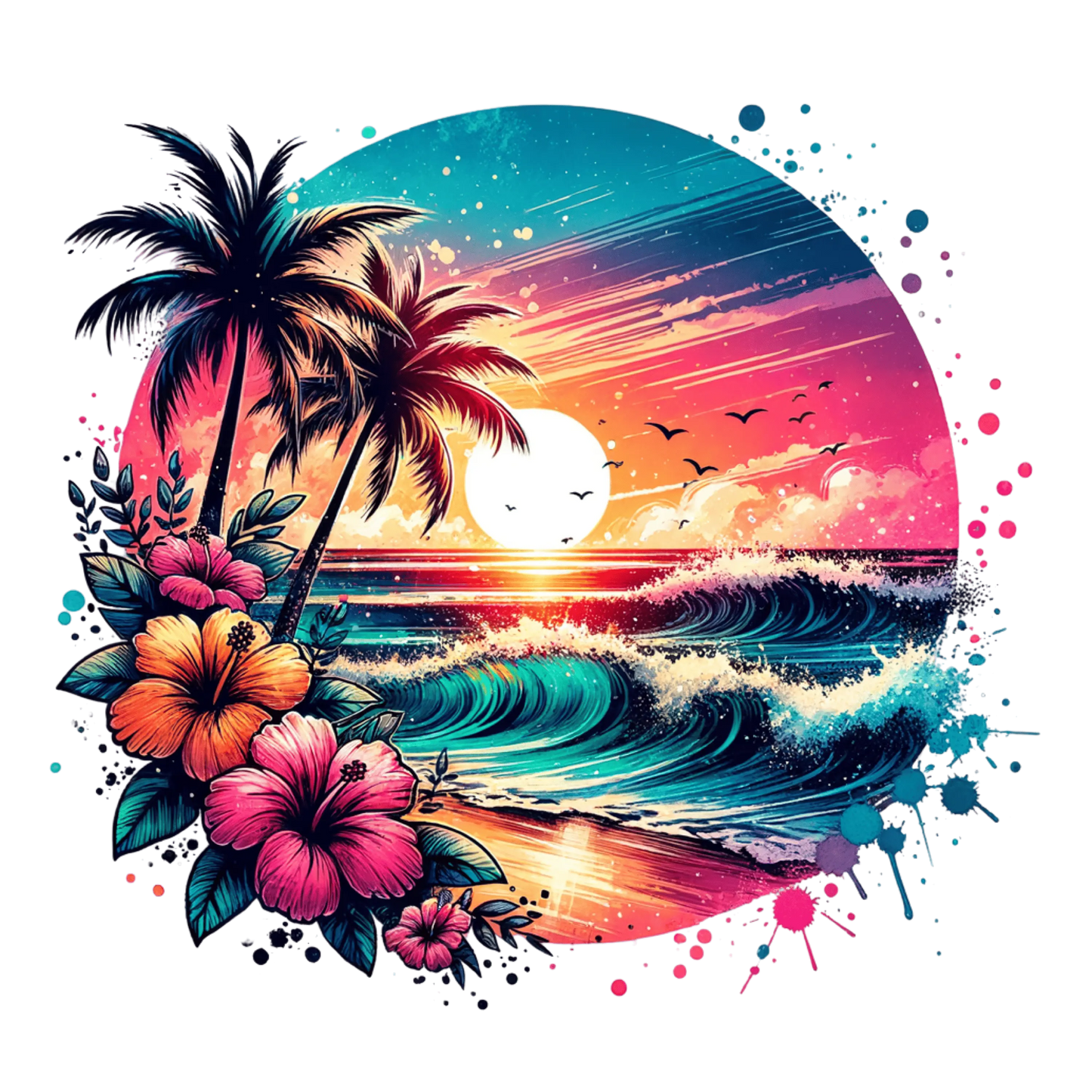 Bügelbild Tropical Beach #1 Fylou's Style