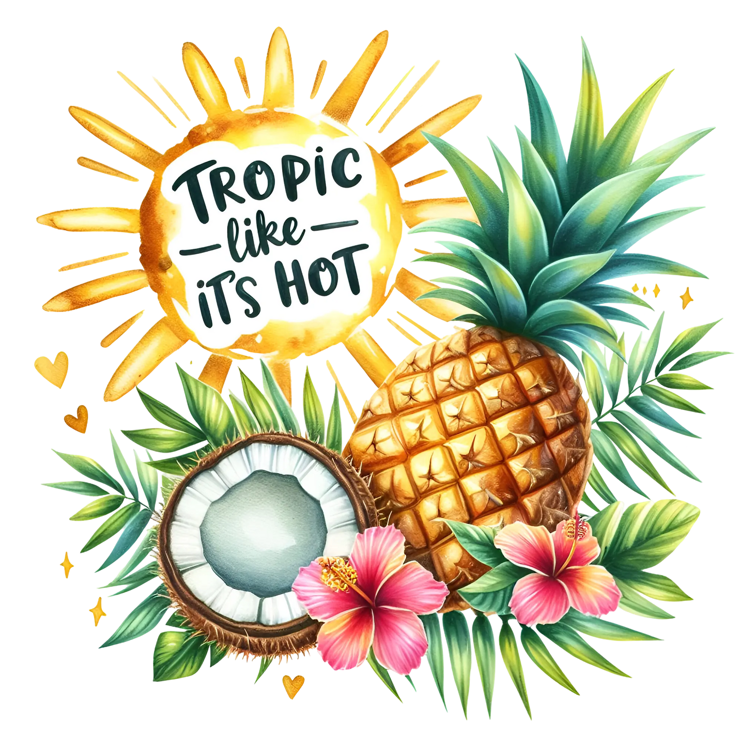 Bügelbild Summer tropic like hot Fylou's Style