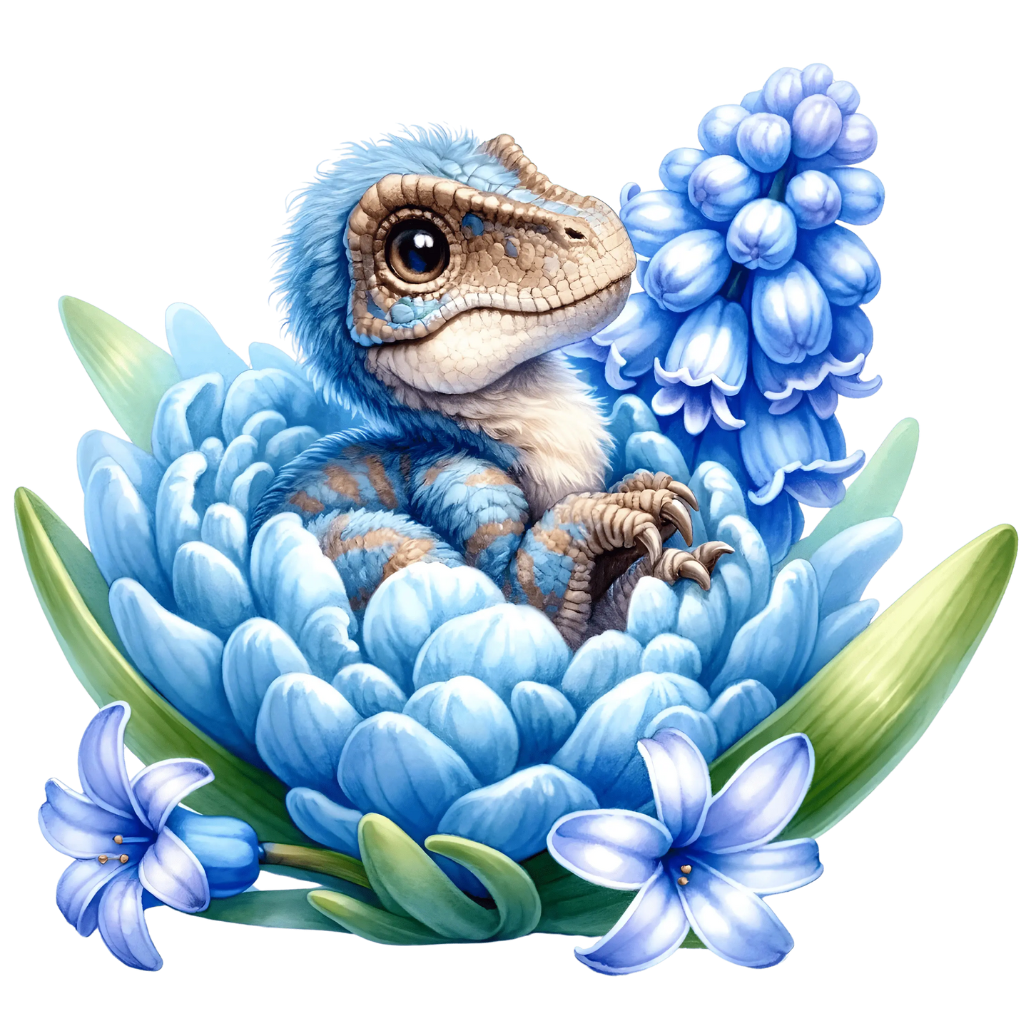 Bügelbild Dinobabys in Blumen #5 Fylou's Style