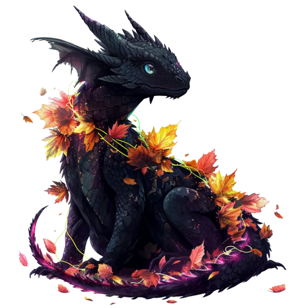 Bügelbild Schwarzer Drache #12 Fylou's Style