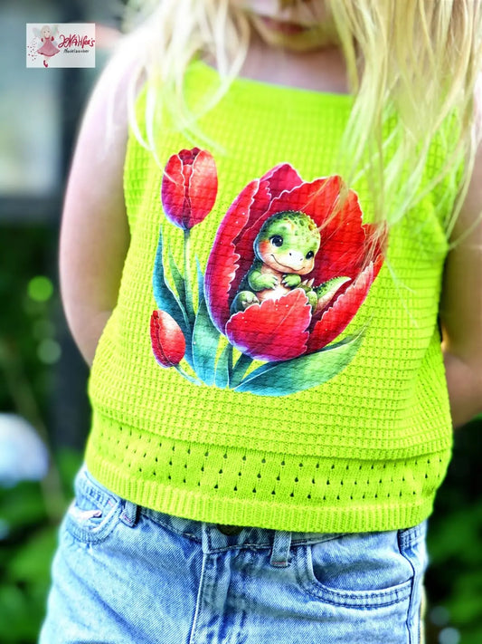 Bügelbild Dinobabys in Blumen #18 Fylou's Style