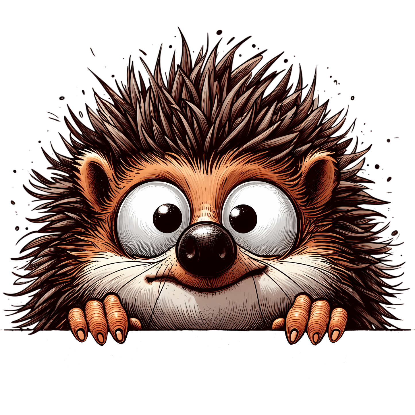 Bügelbild frecher guck guck Igel