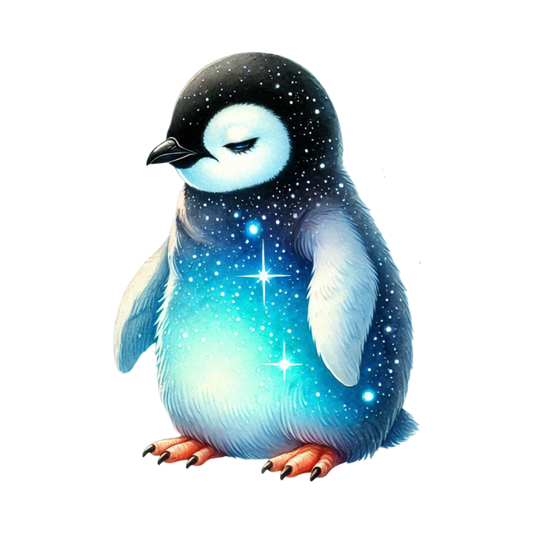 Bügelbild glitzernde Meerestiere Pinguin #30 Fylou's Style