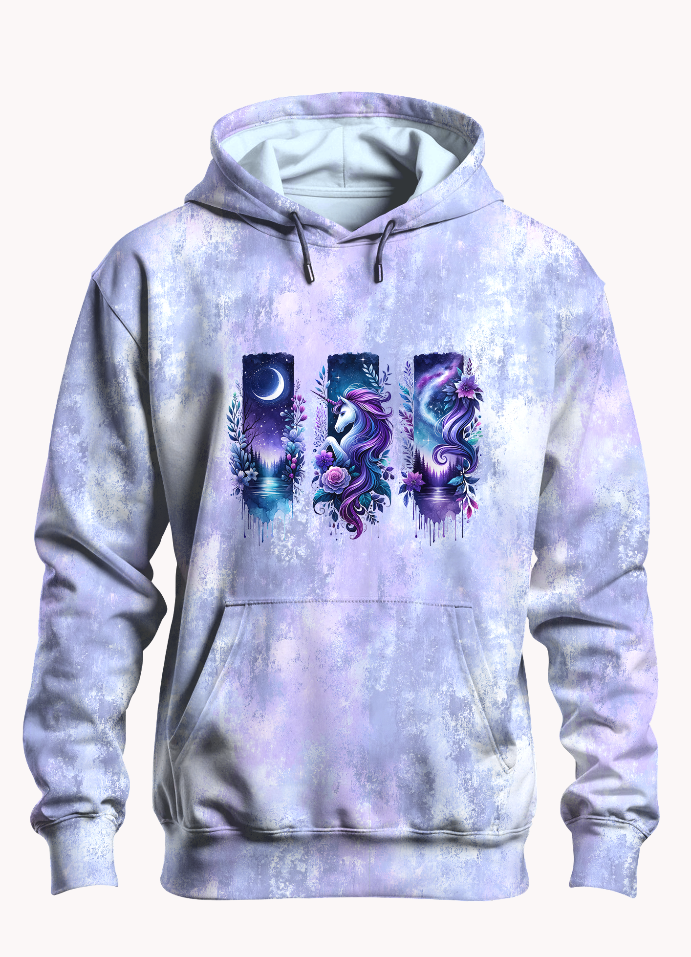 Vorbestellung Bio Jersey "Pastell Grunge Lila " Überbreite