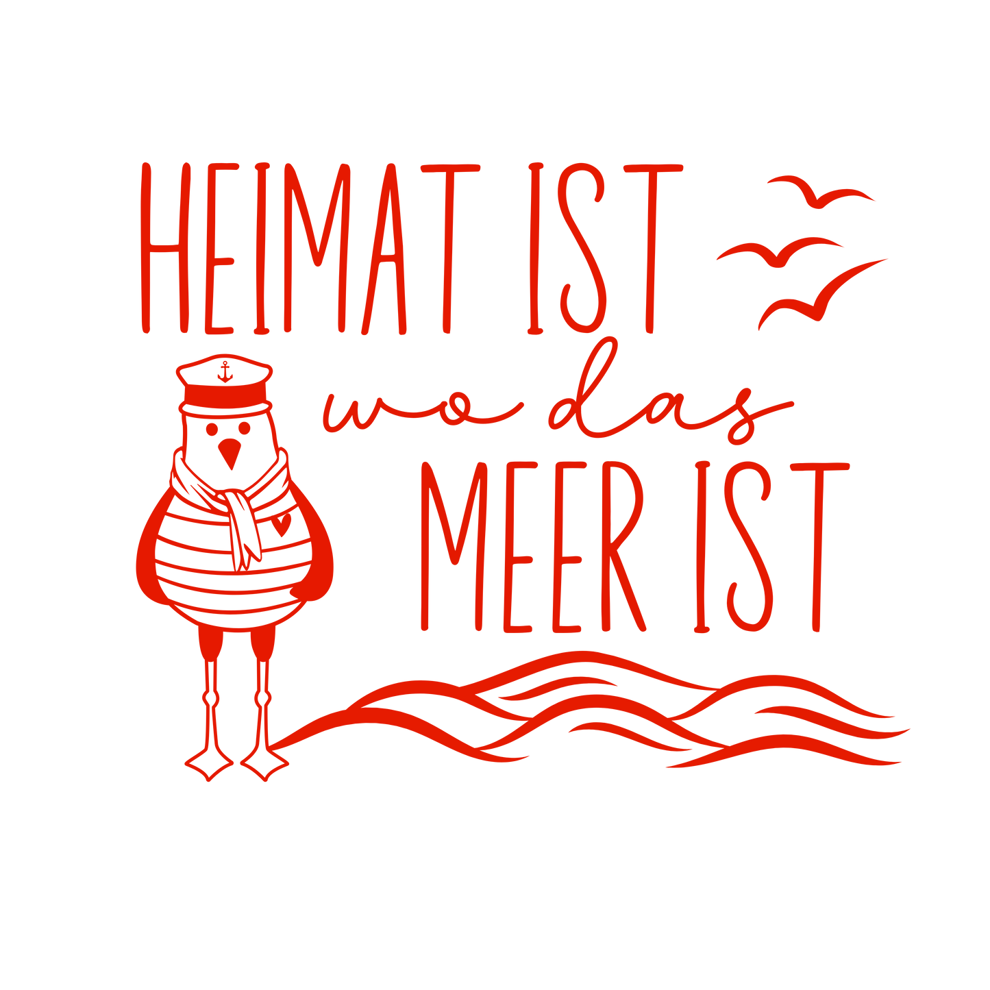 Bügelbild heimat ist meer Fylou's Style