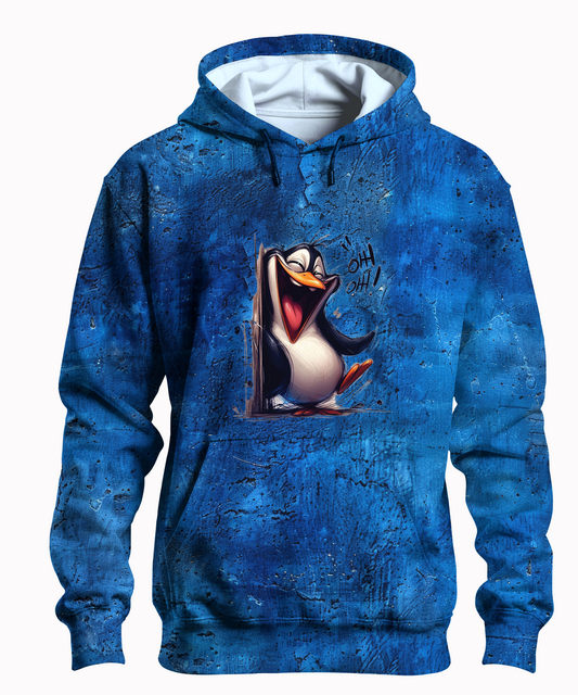 Bügelbild verrückter guck guck Pinguin