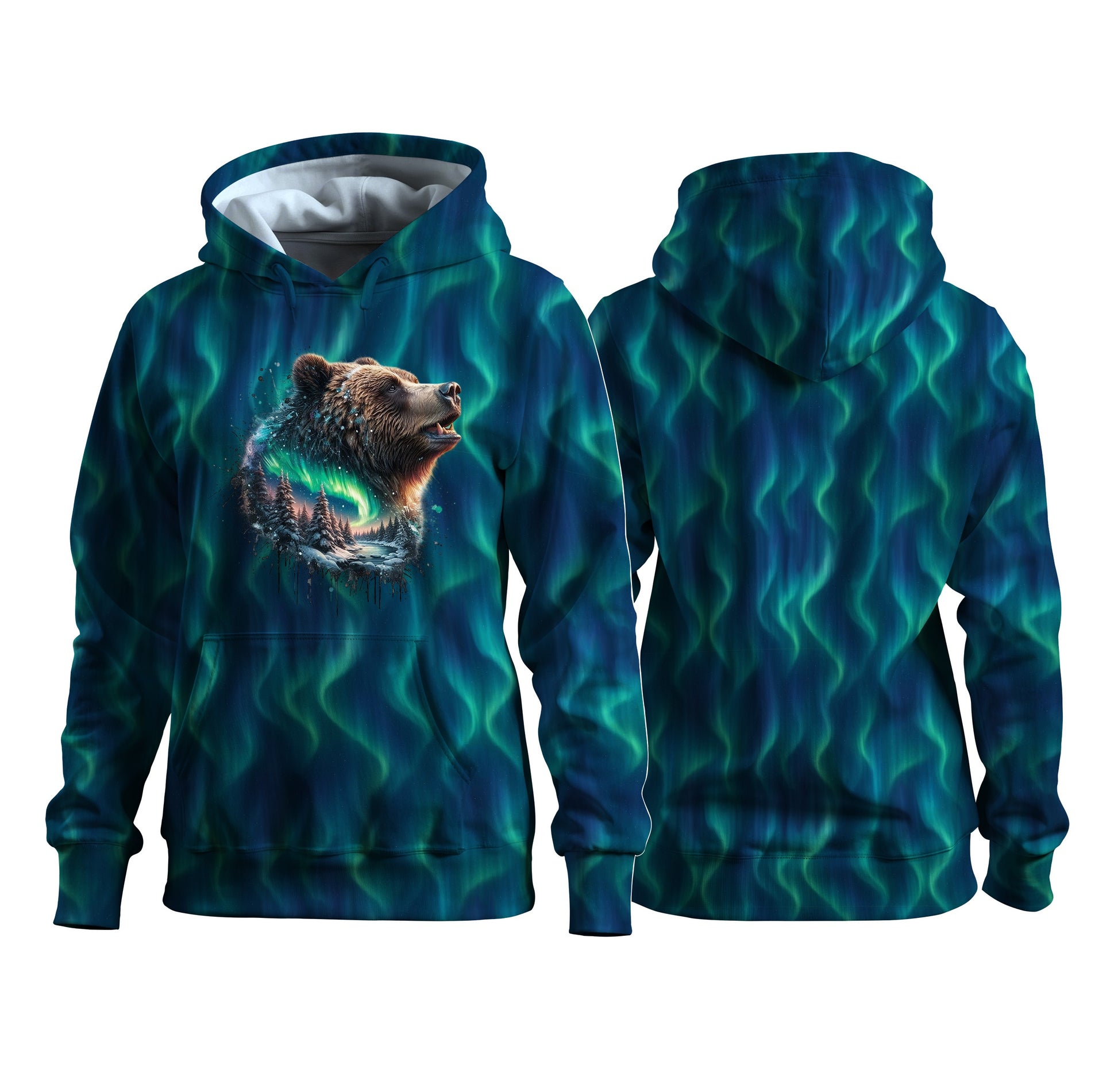Winterkleidung aus Polarzauber Midnightgreen Stoff